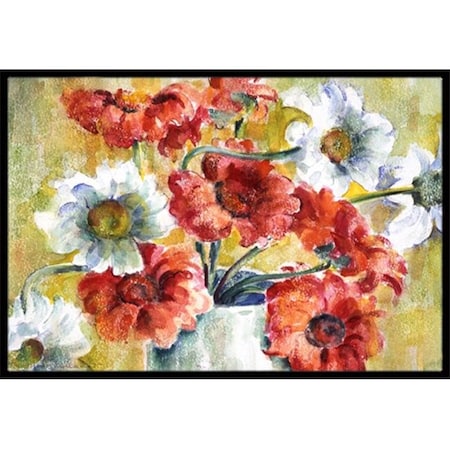 Carolines Treasures Carolines Treasures GFGO0028MAT Flowers by Fiona Goldbacher Indoor or Outdoor Mat; 18 x 27 GFGO0028MAT